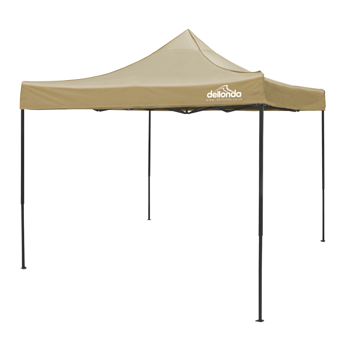 Sealey Dellonda 3x3m Pop-Up Gazebo Canopy with Water-Resistant Carry Bag, Stakes & Weight Bags - Beige Model No-DG304