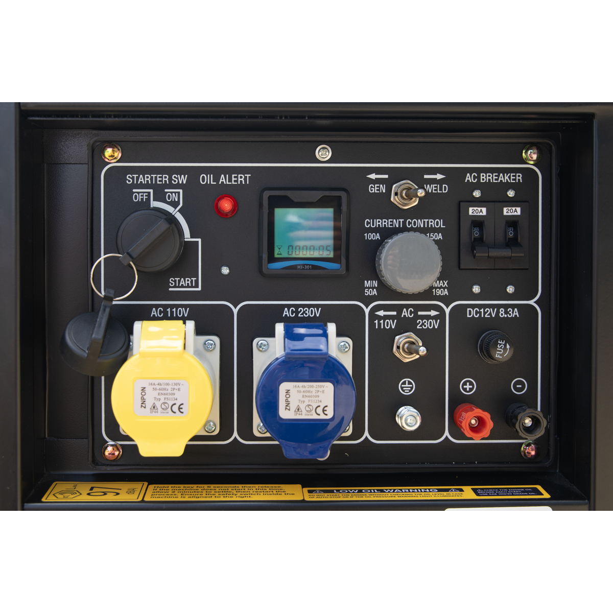 Sealey 5000W Diesel Welder Generator 4-Stroke Engine 110/230V Model No-DG5000W