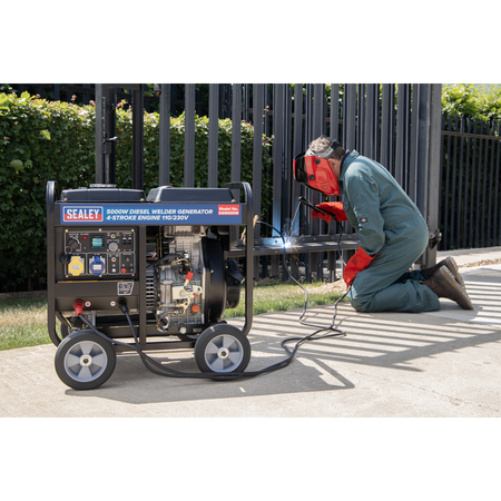 Sealey 5000W Diesel Welder Generator 4-Stroke Engine 110/230V Model No-DG5000W