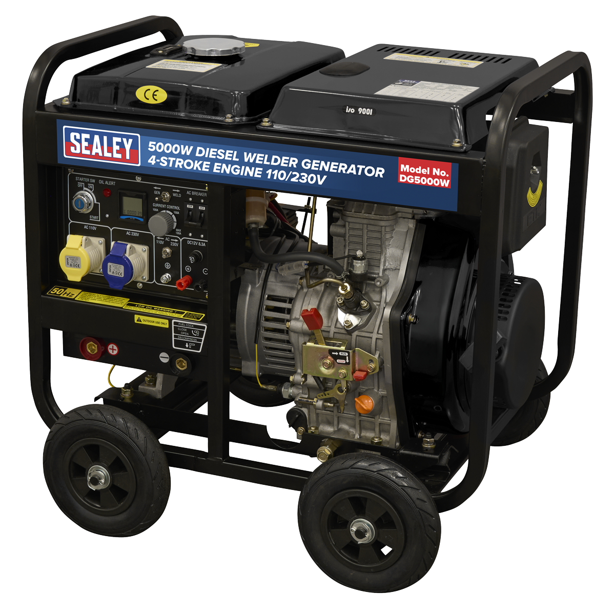 Sealey 5000W Diesel Welder Generator 4-Stroke Engine 110/230V Model No-DG5000W
