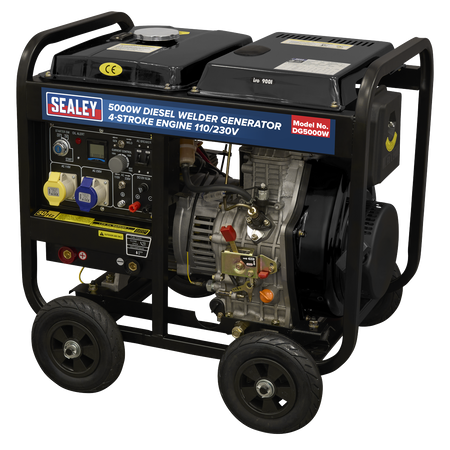Sealey 5000W Diesel Welder Generator 4-Stroke Engine 110/230V Model No-DG5000W