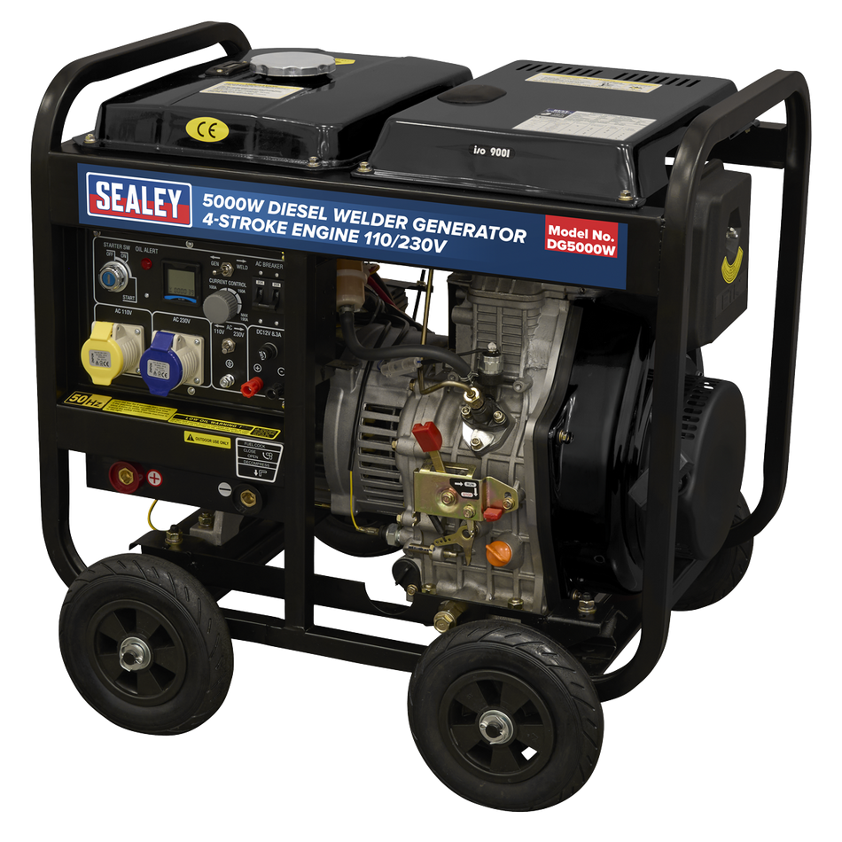 Sealey 5000W Diesel Welder Generator 4-Stroke Engine 110/230V Model No-DG5000W
