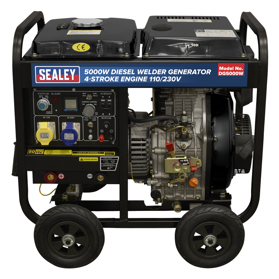 Sealey 5000W Diesel Welder Generator 4-Stroke Engine 110/230V Model No-DG5000W