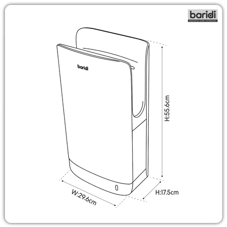 Sealey Baridi Hand Dryer with HEPA Filter & Auto-Sensor 1750W/230V - Silver Model No-DH150