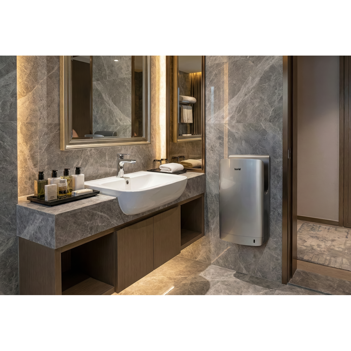 Sealey Baridi Hand Dryer with HEPA Filter & Auto-Sensor 1750W/230V - Silver Model No-DH150
