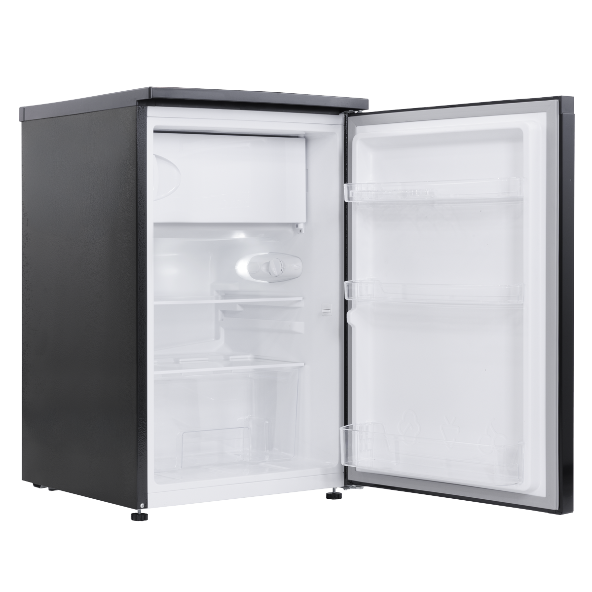 Sealey Baridi 55cm Freestanding Undercounter Fridge with Ice Box 107L - Black Model No-DH249
