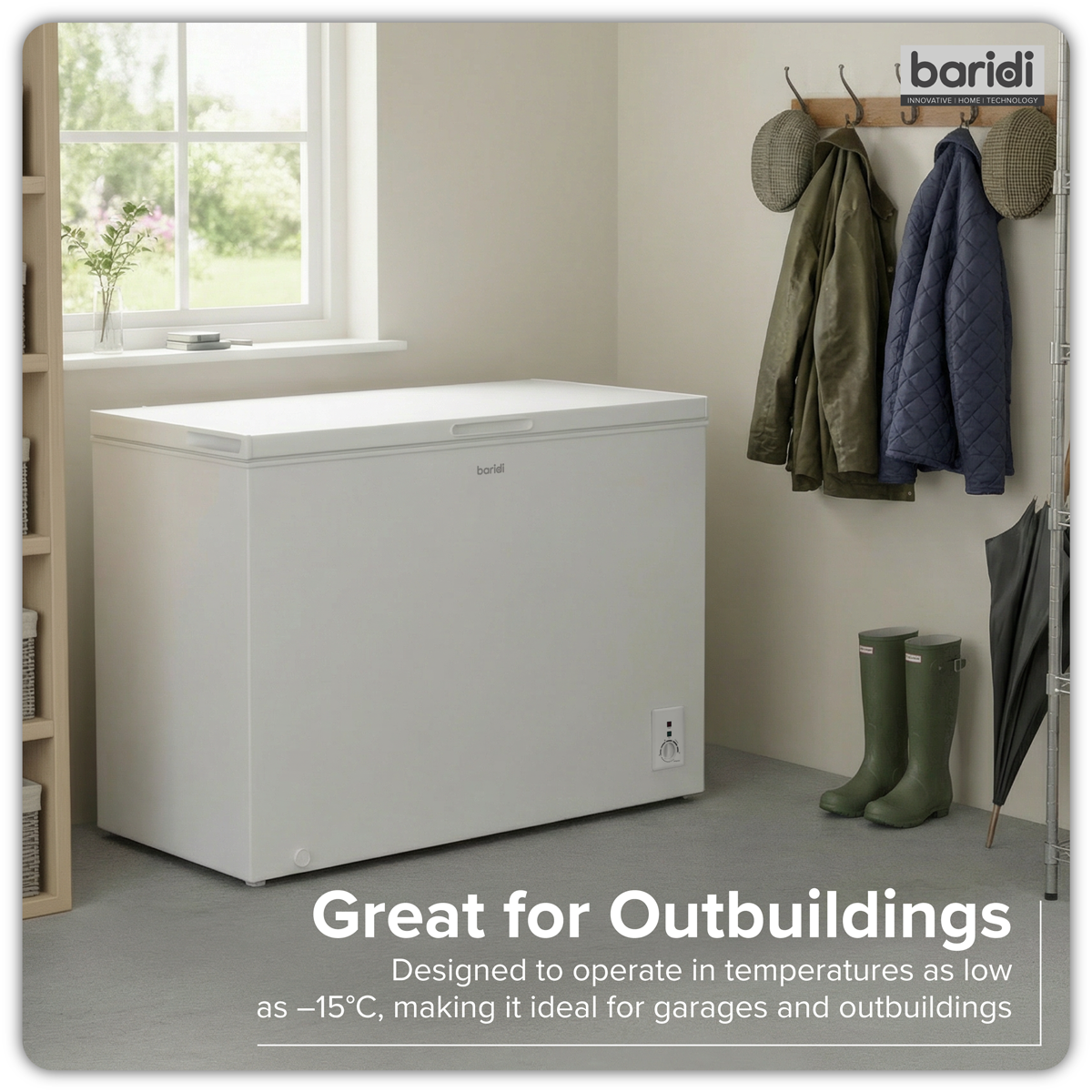 Sealey Baridi Freestanding Chest Freezer 254L Capacity - White Model No-DH258