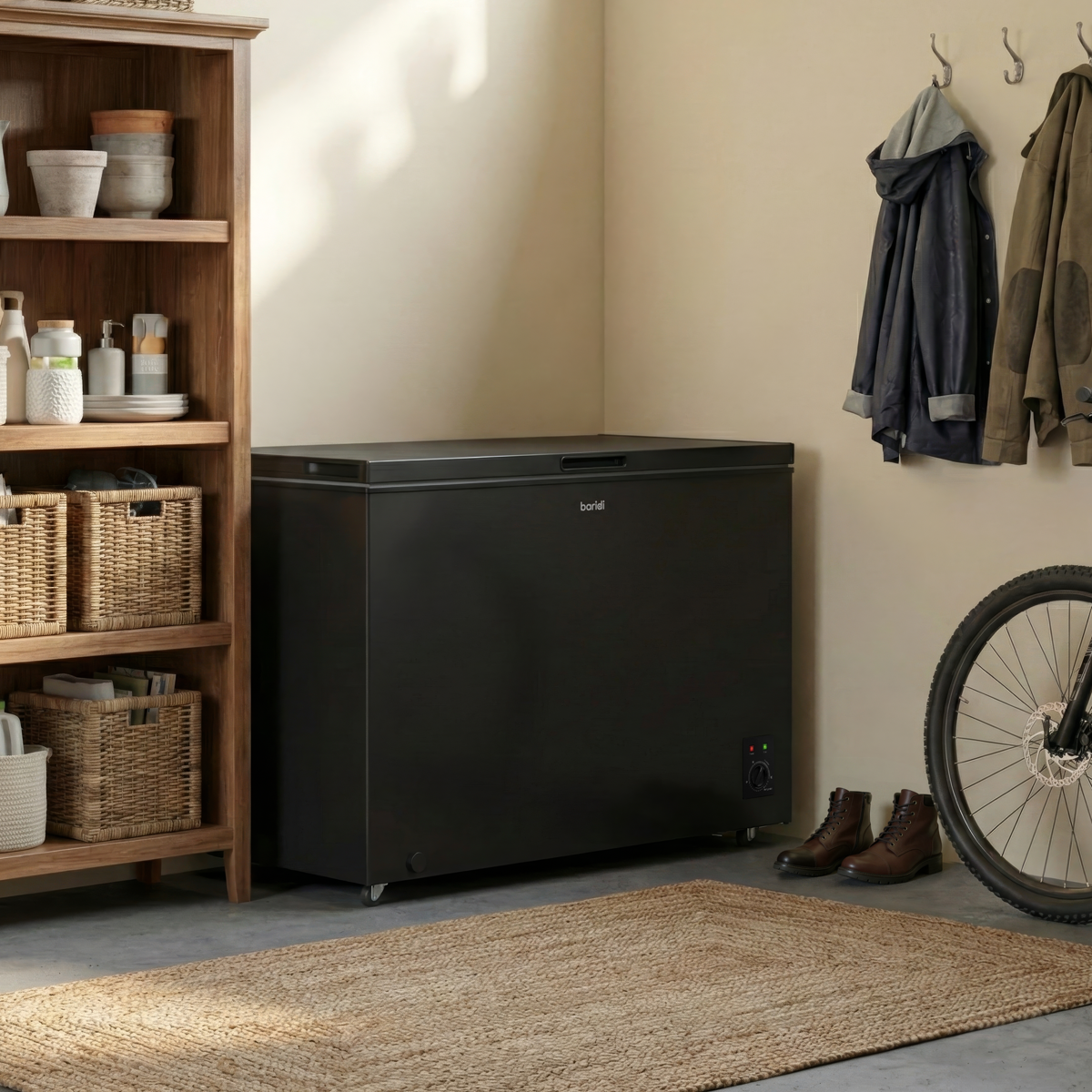 Sealey Baridi Freestanding Chest Freezer 299L Capacity - Black Model No-DH261
