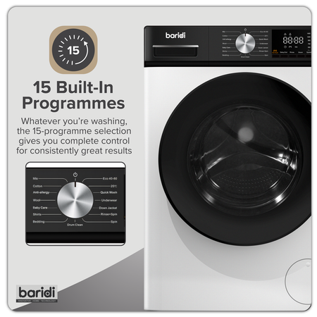Sealey 8kg Washing Machine, Front Loading, 1400rpm Energy Rating A – White Model No-DH262