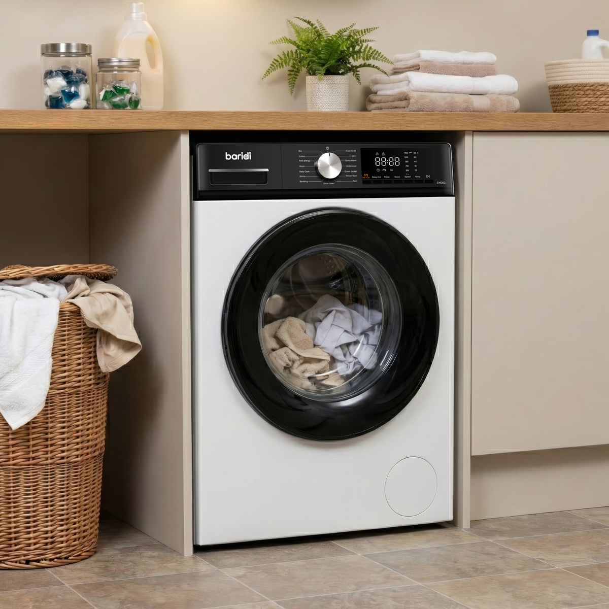 Sealey 8kg Washing Machine, Front Loading, 1400rpm Energy Rating A – White Model No-DH262
