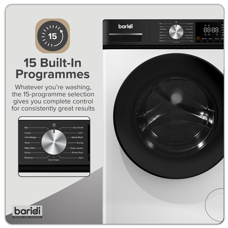Sealey 8/5kg Washer Dryer, Front Loading, 1400rpm Energy Rating A – White Model No-DH263