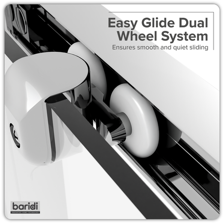 Sealey Sliding Shower Door 1000 x 1850mm, 6mm Tempered Glass, Reversible - Chrome Model No-DH292