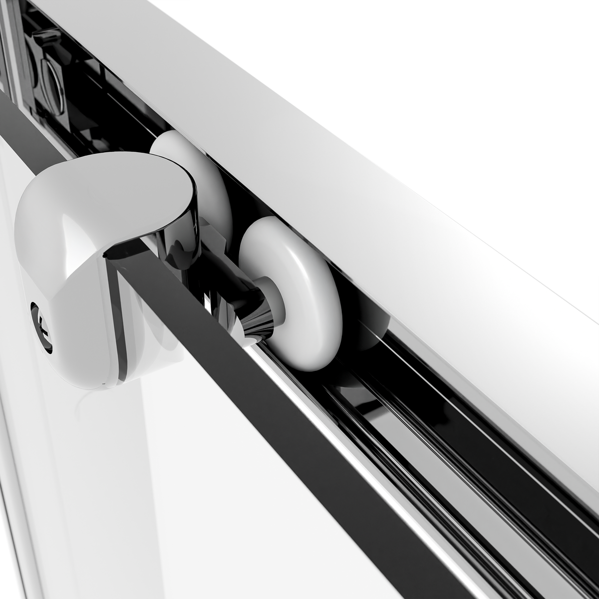 Sealey Sliding Shower Door 1000 x 1850mm, 6mm Tempered Glass, Reversible - Chrome Model No-DH292