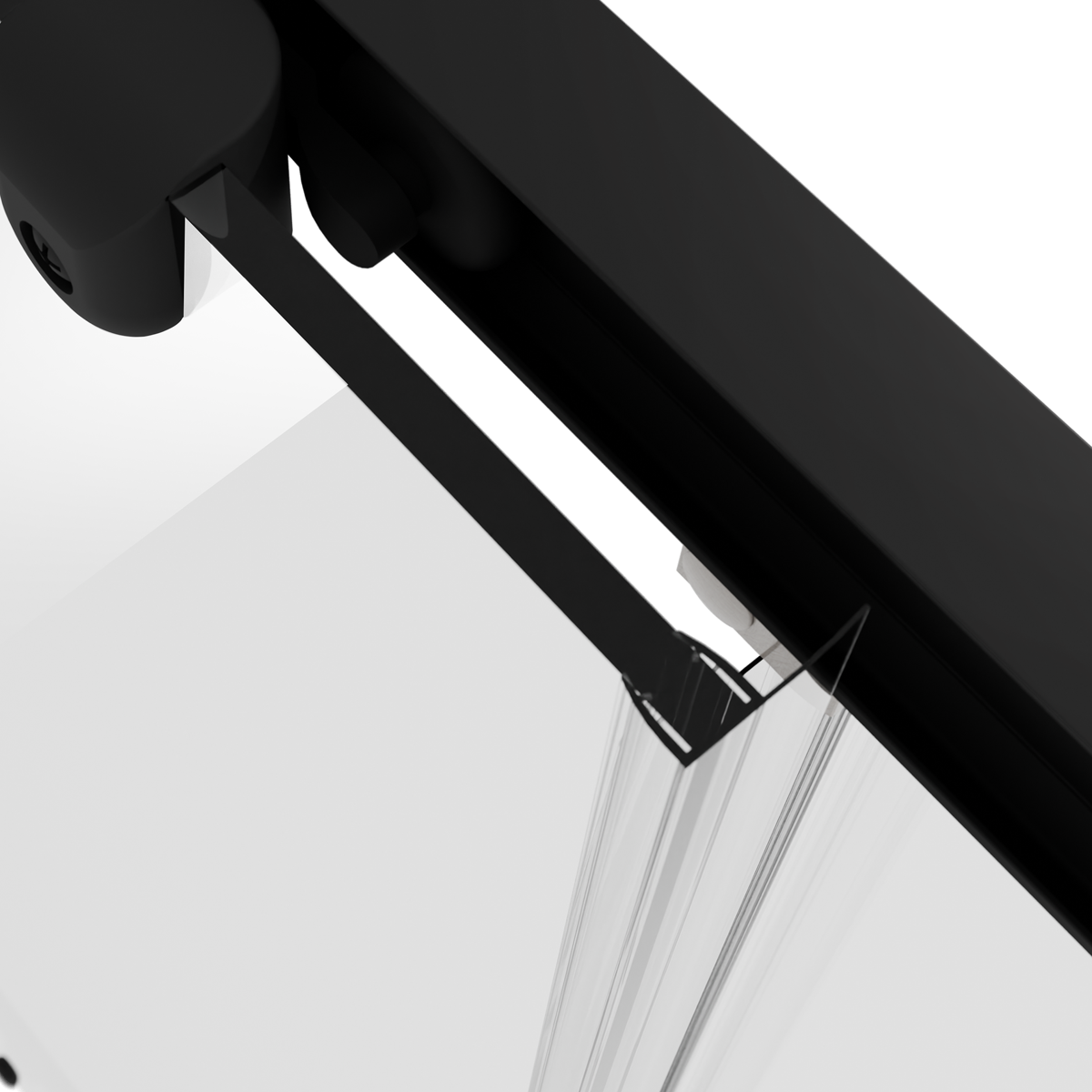 Sealey Sliding Shower Door 1000 x 1850mm, 6mm Tempered Glass, Reversible - Black Model No-DH293