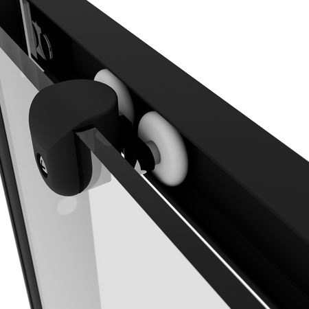 Sealey Sliding Shower Door 1000 x 1850mm, 6mm Tempered Glass, Reversible - Black Model No-DH293