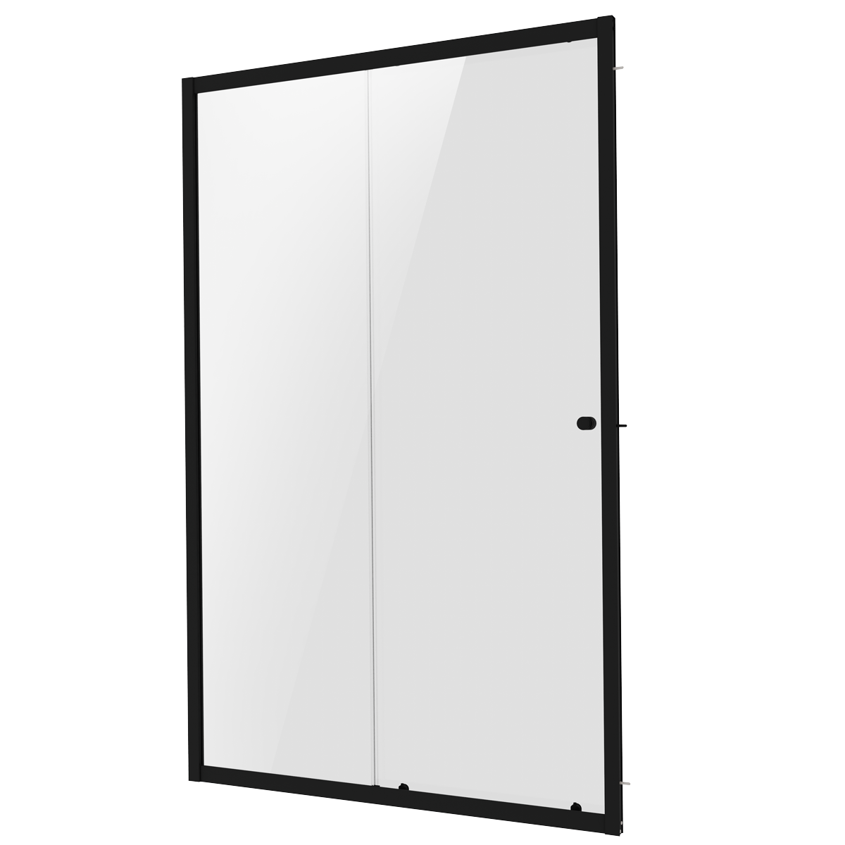 Sealey Sliding Shower Door 1000 x 1850mm, 6mm Tempered Glass, Reversible - Black Model No-DH293