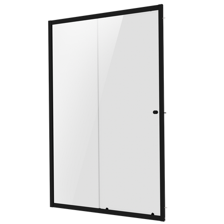 Sealey Sliding Shower Door 1000 x 1850mm, 6mm Tempered Glass, Reversible - Black Model No-DH293