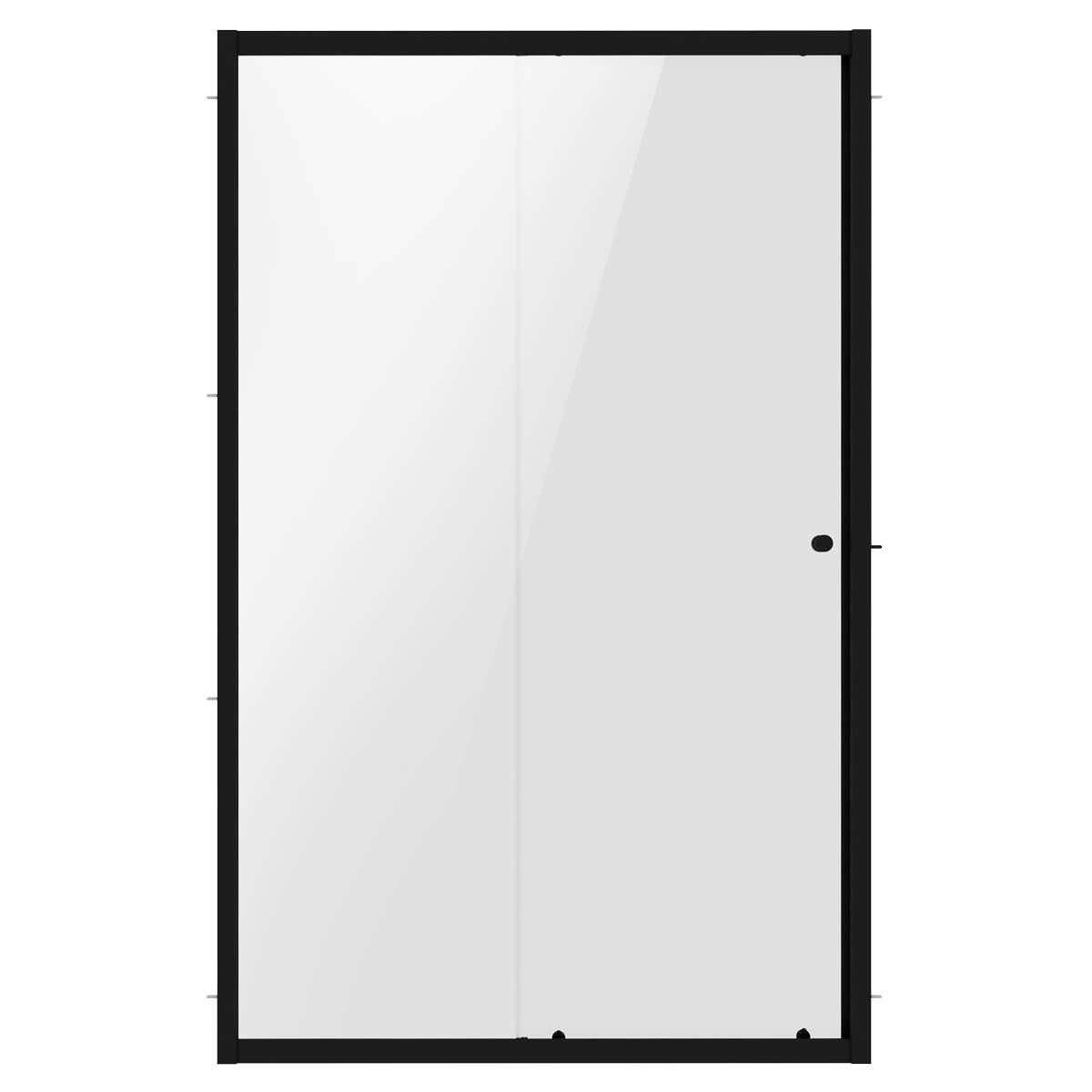 Sealey Sliding Shower Door 1000 x 1850mm, 6mm Tempered Glass, Reversible - Black Model No-DH293