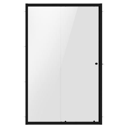 Sealey Sliding Shower Door 1000 x 1850mm, 6mm Tempered Glass, Reversible - Black Model No-DH293