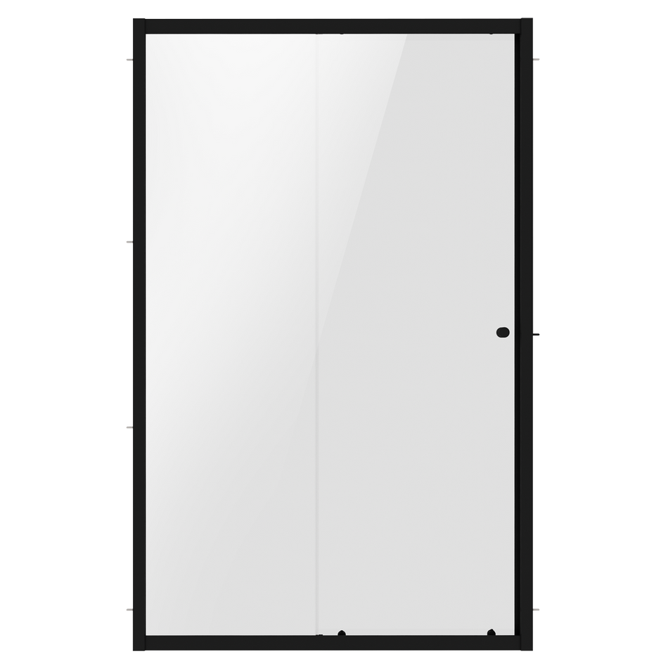 Sealey Sliding Shower Door 1000 x 1850mm, 6mm Tempered Glass, Reversible - Black Model No-DH293