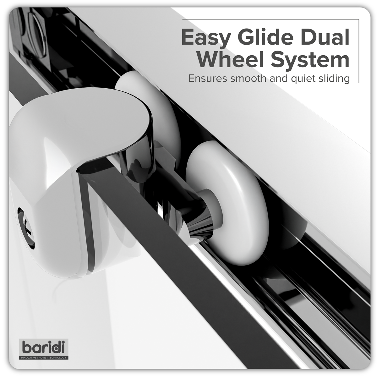 Sealey Sliding Shower Door 1200 x 1850mm, 6mm Tempered Glass, Reversible - Chrome Model No-DH294