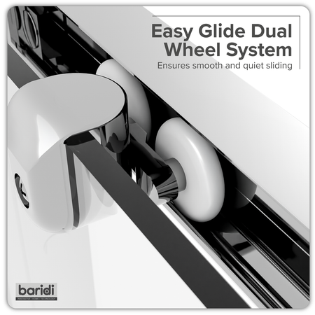 Sealey Sliding Shower Door 1200 x 1850mm, 6mm Tempered Glass, Reversible - Black Model No-DH295