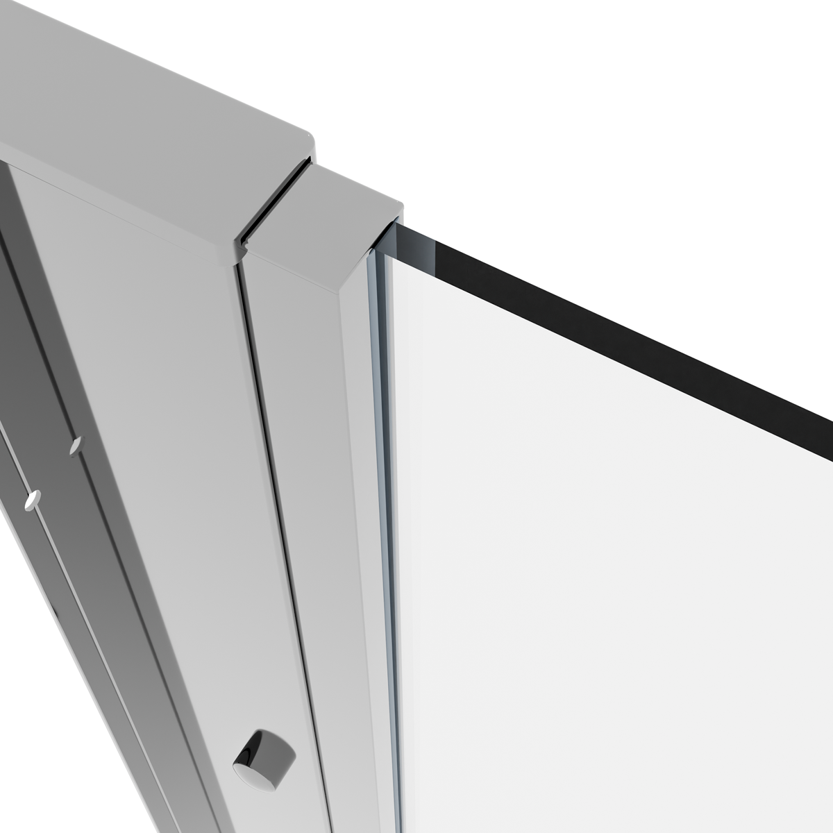 Sealey Baridi Side Panel for Sliding Shower Doors, 6mm Tempered Glass - Chrome Model No-DH296