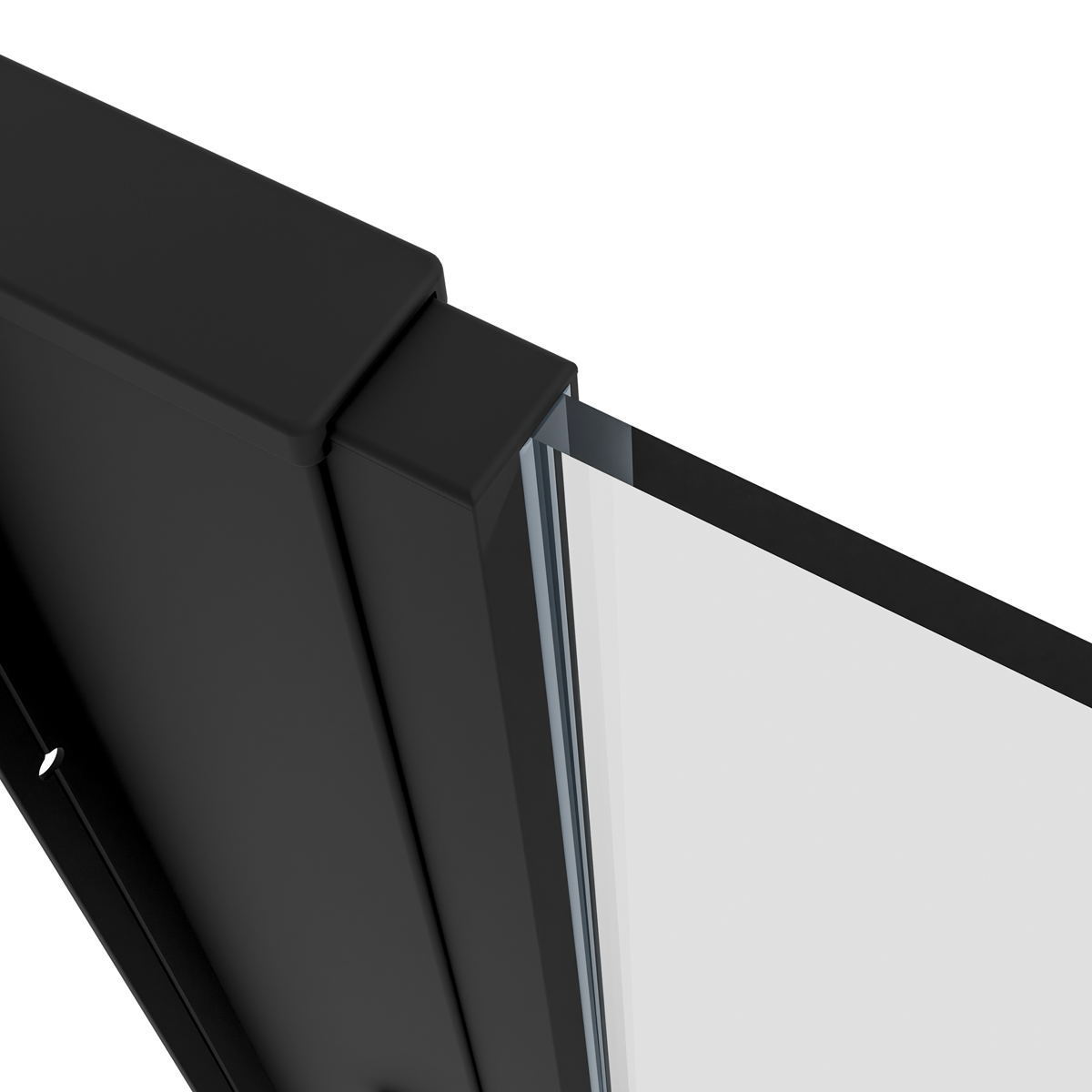 Sealey Side Panel for Sliding Shower Doors, 6mm Tempered Glass - Black Model No-DH297