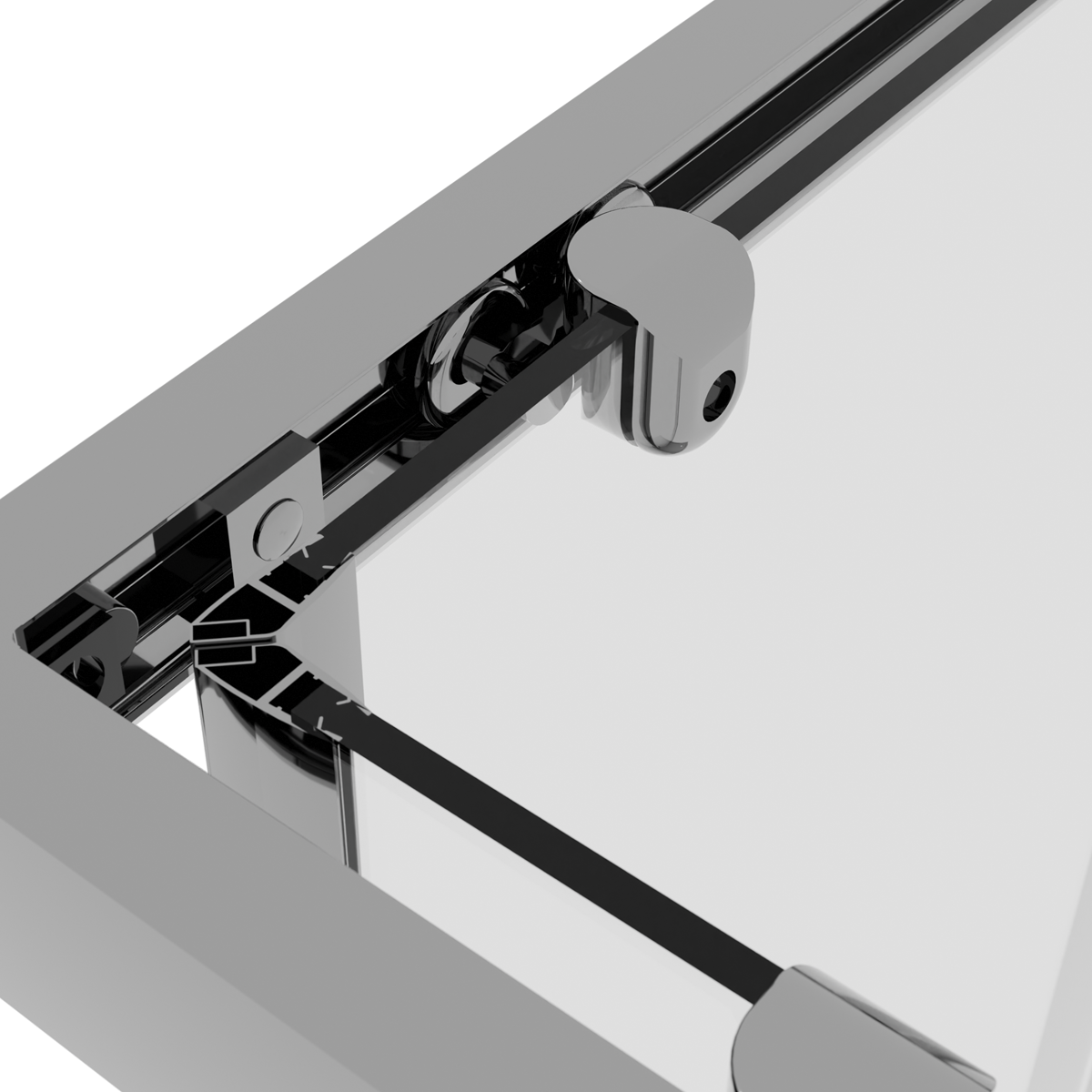 Sealey Corner Shower Entry Enclosure 1000 x 800 x 1850mm with 6mm Tempered Glass - Chrome Model No-DH300