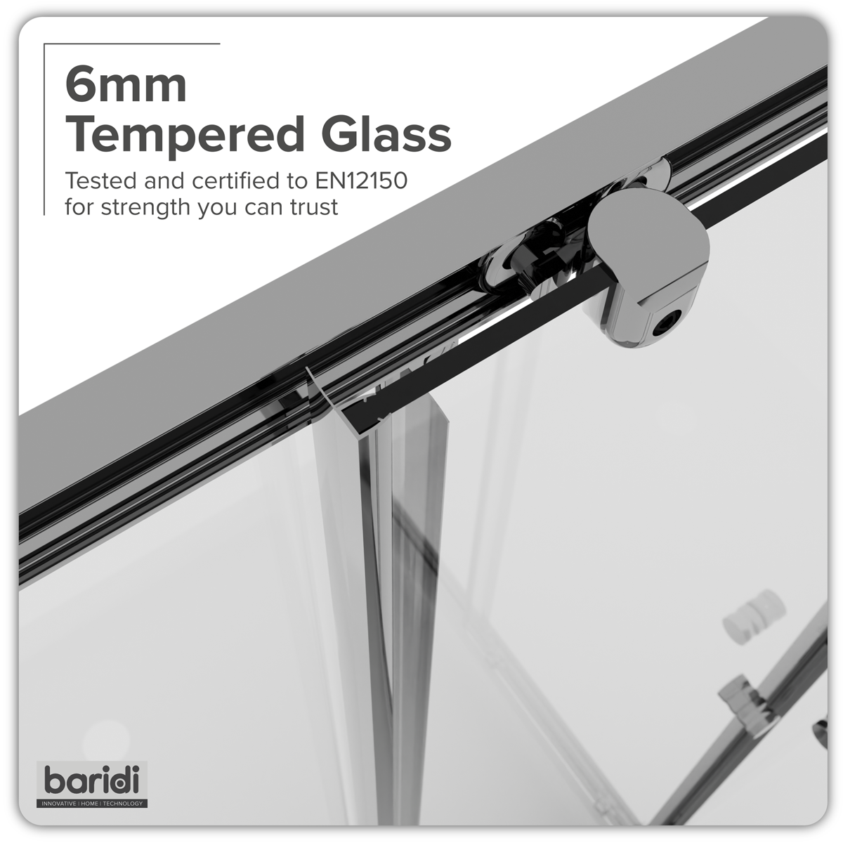 Sealey Corner Shower Entry Enclosure 1000 x 800 x 1850mm with 6mm Tempered Glass - Chrome Model No-DH300