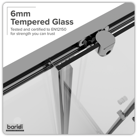 Sealey Corner Shower Entry Enclosure 1000 x 800 x 1850mm with 6mm Tempered Glass - Chrome Model No-DH300