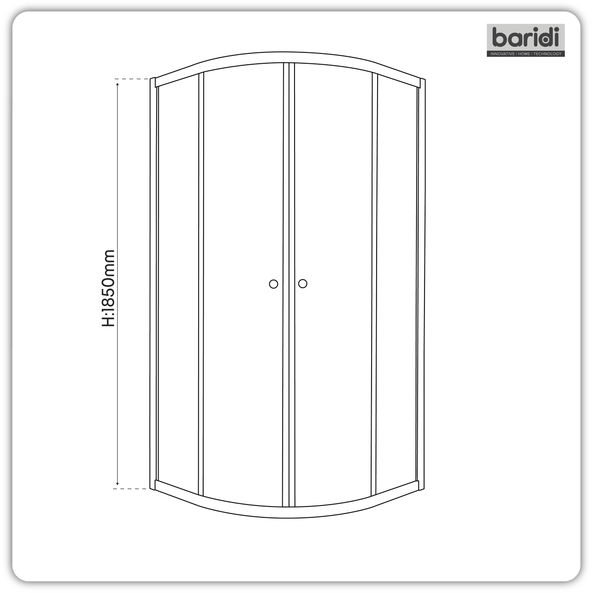 Sealey Quadrant Shower Entry Enclosure 900 x 900 x 1850mm with 6mm Tempered Glass - Chrome Model No-DH302