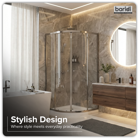 Sealey Quadrant Shower Entry Enclosure 900 x 900 x 1850mm with 6mm Tempered Glass - Chrome Model No-DH302