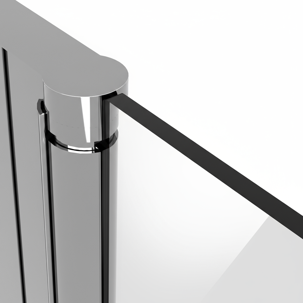 Sealey Pivot Shower Door 800 x 1850mm, 6mm Tempered Glass, Reversible - Chrome Model No-DH303