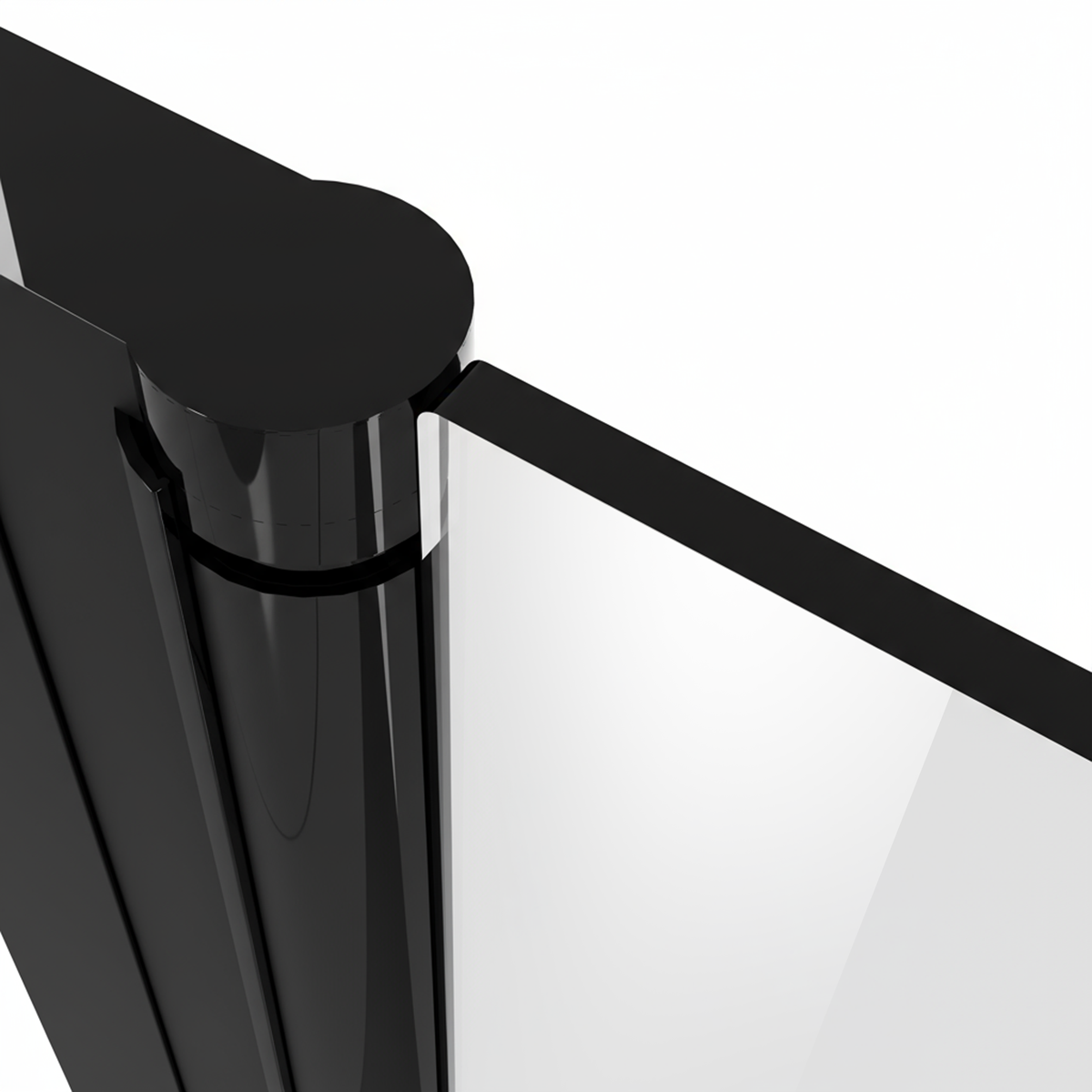 Sealey Pivot Shower Door 800 x 1850mm, 6mm Tempered Glass, Reversible - Black Model No-DH304