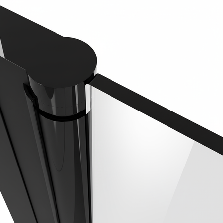 Sealey Pivot Shower Door 800 x 1850mm, 6mm Tempered Glass, Reversible - Black Model No-DH304