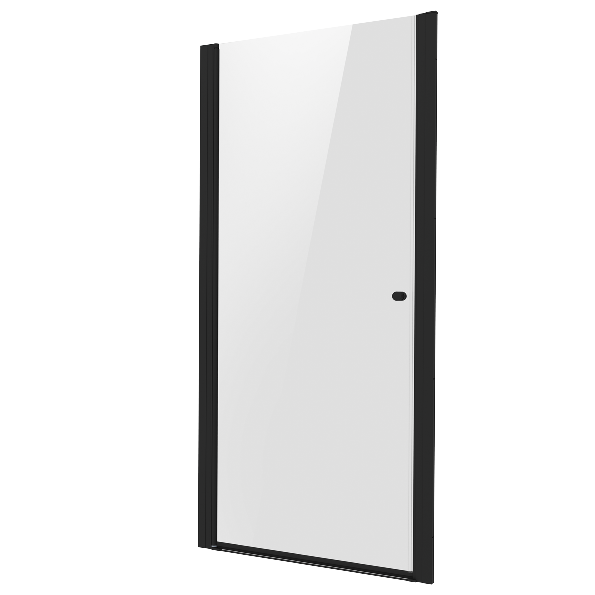 Sealey Pivot Shower Door 800 x 1850mm, 6mm Tempered Glass, Reversible - Black Model No-DH304