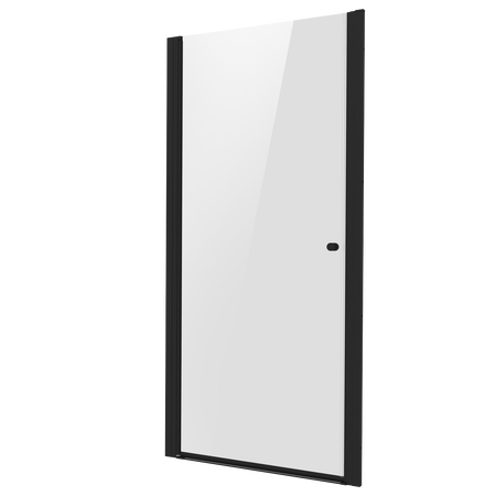 Sealey Pivot Shower Door 800 x 1850mm, 6mm Tempered Glass, Reversible - Black Model No-DH304