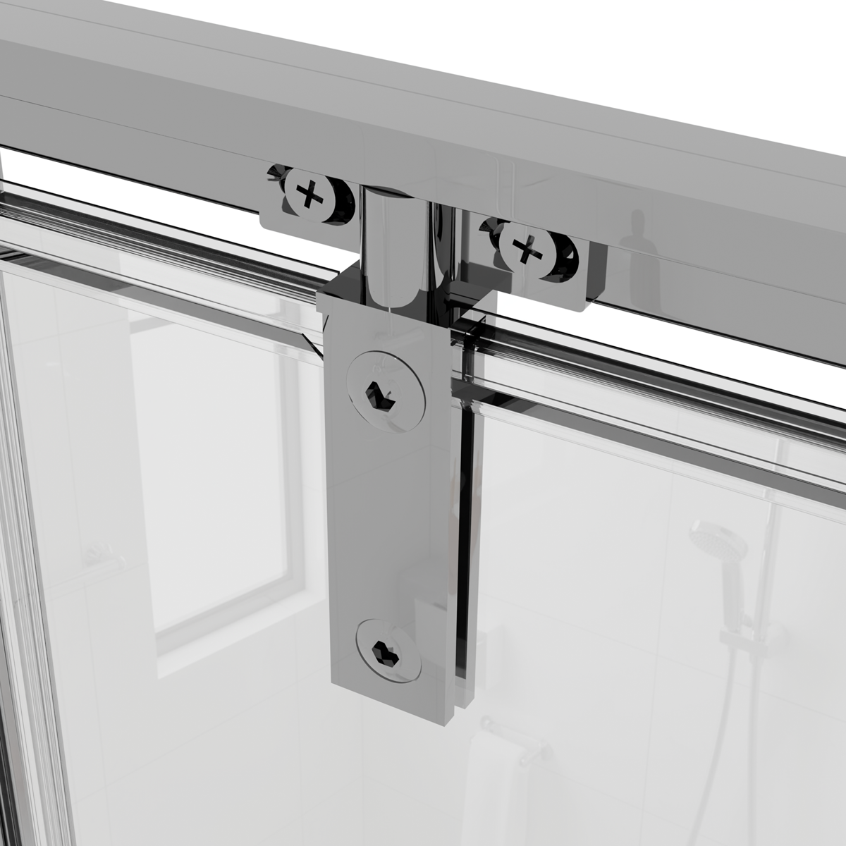 Sealey Hinged Shower Door 800 x 1850mm, 6mm Tempered Glass, Reversible - Chrome Model No-DH306