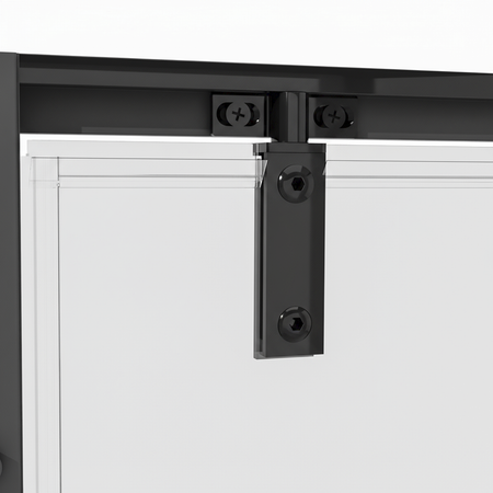 Sealey Hinged Shower Door 800 x 1850mm, 6mm Tempered Glass, Reversible - Black Model No-DH307