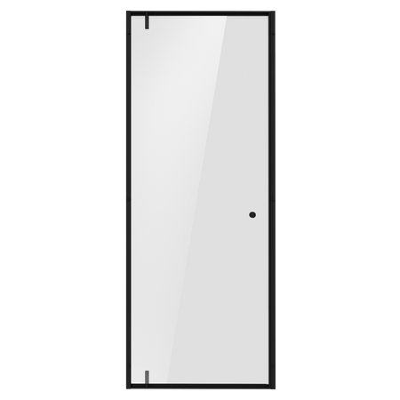 Sealey Hinged Shower Door 800 x 1850mm, 6mm Tempered Glass, Reversible - Black Model No-DH307