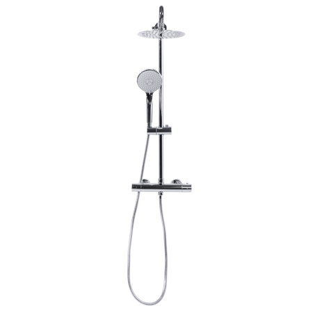 Sealey Thermostatic Shower Mixer Set, 20cm Round Head, Adjustable Rail - Chrome Model No-DH314
