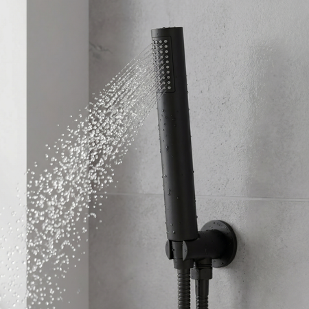 Sealey Concealed Thermostatic Shower Set, 20cm Round Head & Hand Shower - Black Model No-DH319