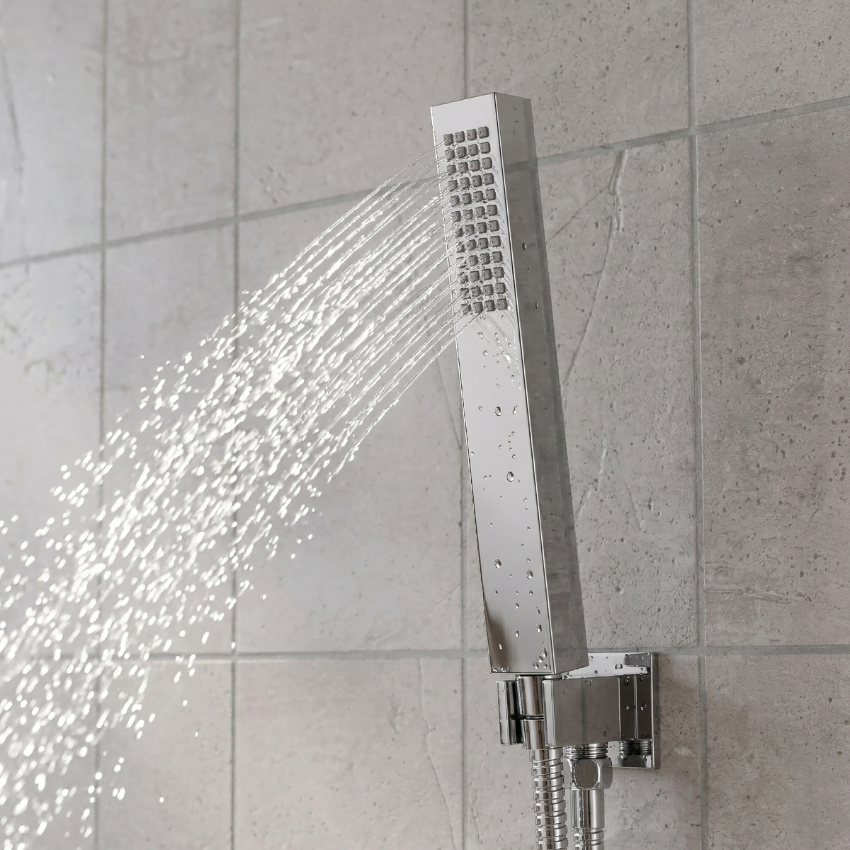 Sealey Concealed Thermostatic Shower Set 20 x 20cm Square Head & Hand Shower - Chrome Model No-DH320