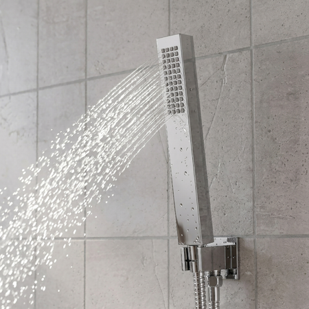 Sealey Concealed Thermostatic Shower Set 20 x 20cm Square Head & Hand Shower - Chrome Model No-DH320