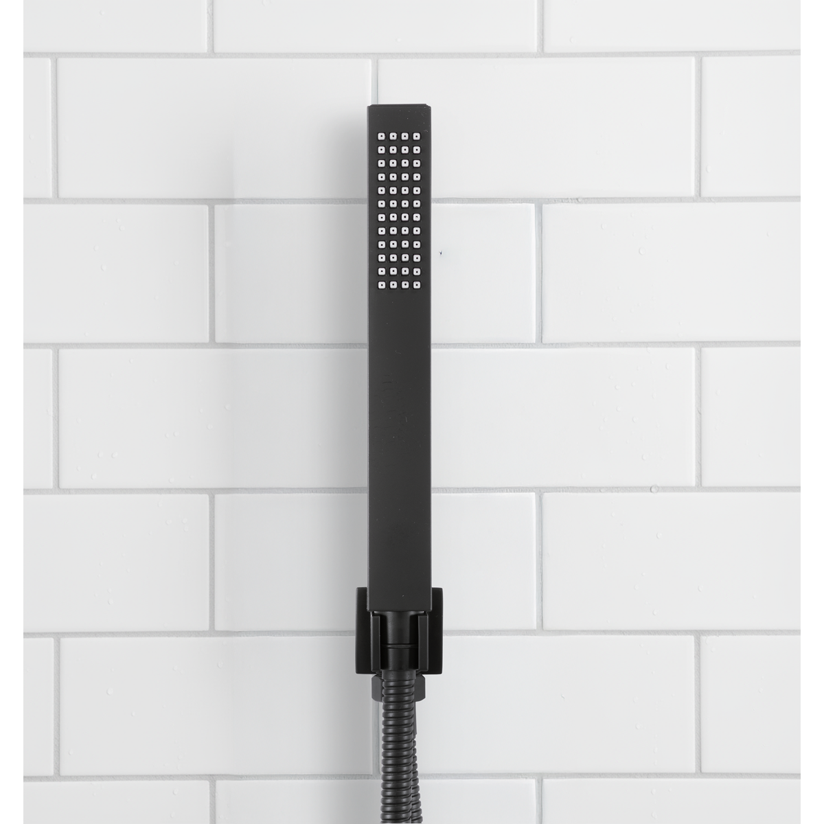 Sealey Concealed Thermostatic Shower Set 20 x 20cm Square Head & Hand Shower - Black Model No-DH321