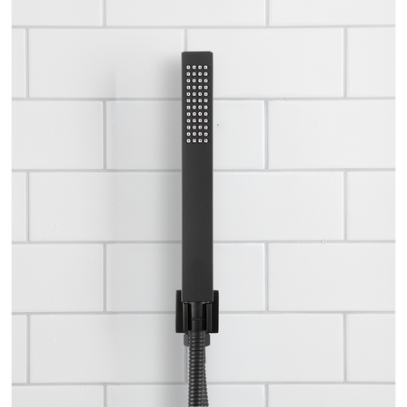 Sealey Concealed Thermostatic Shower Set 20 x 20cm Square Head & Hand Shower - Black Model No-DH321