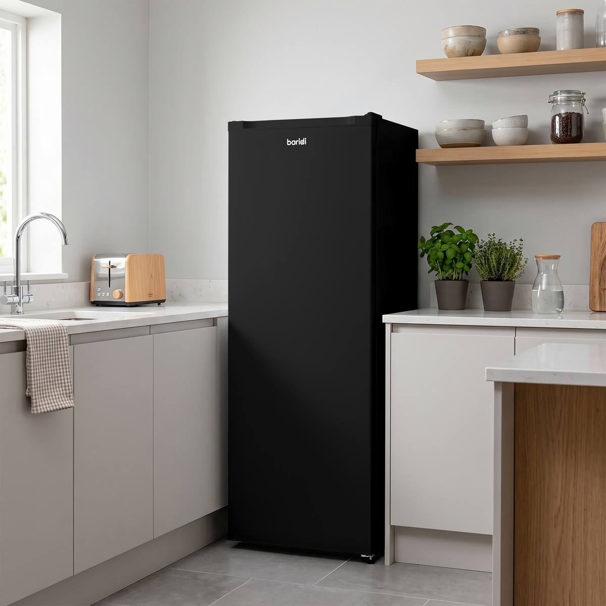 Sealey Freestanding Tall Freezer 177L Capacity – Black Model No-DH325