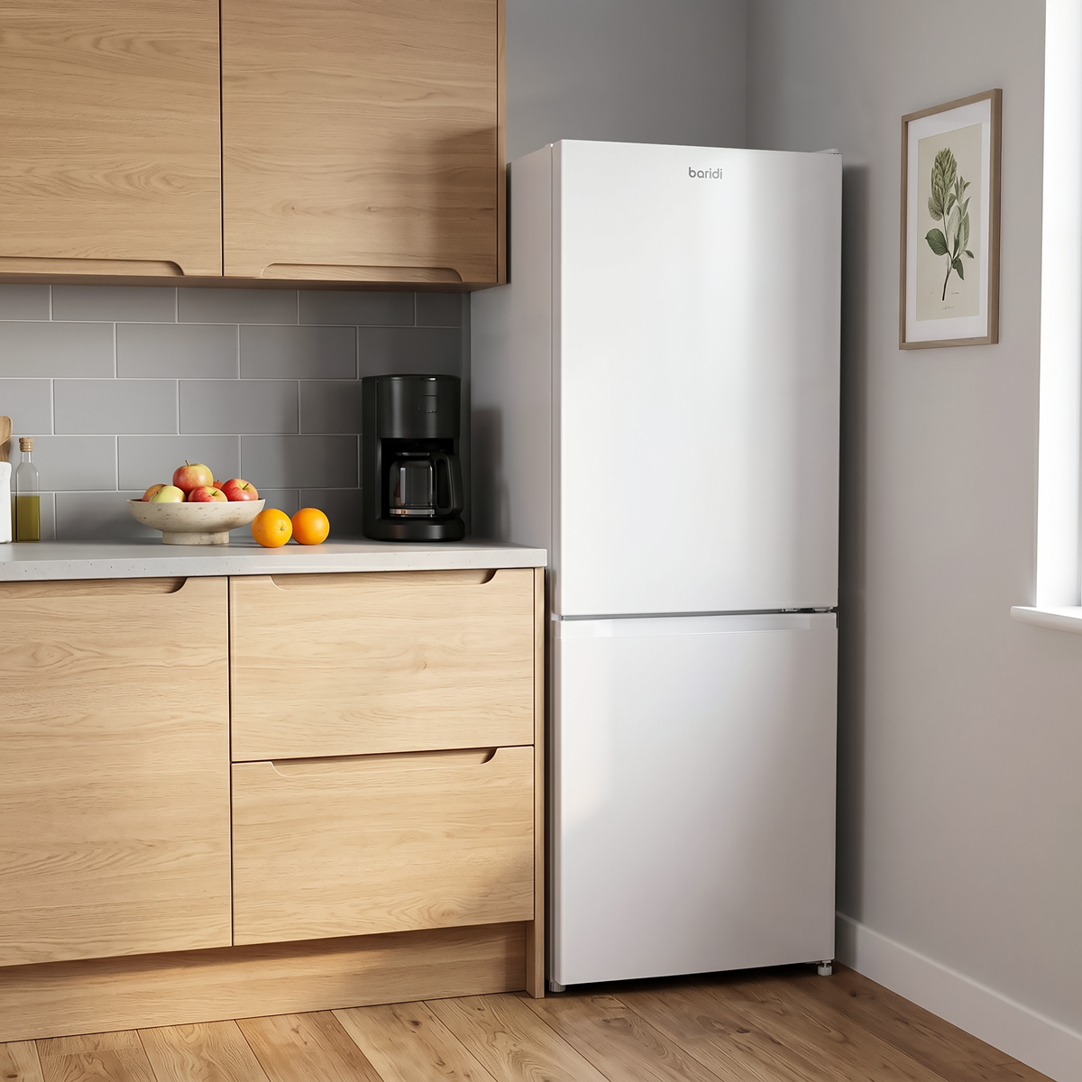 Sealey Baridi  60/40 Smart Frost Fridge Freezer 227L Capacity – White Model No-DH326