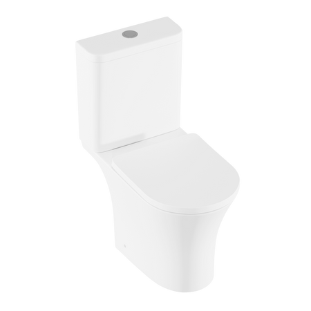 Sealey Baridi Close-Coupled Toilet with Soft Close Seat, Dual Flush Cistern & Rimless Flush – White Model No-DH332